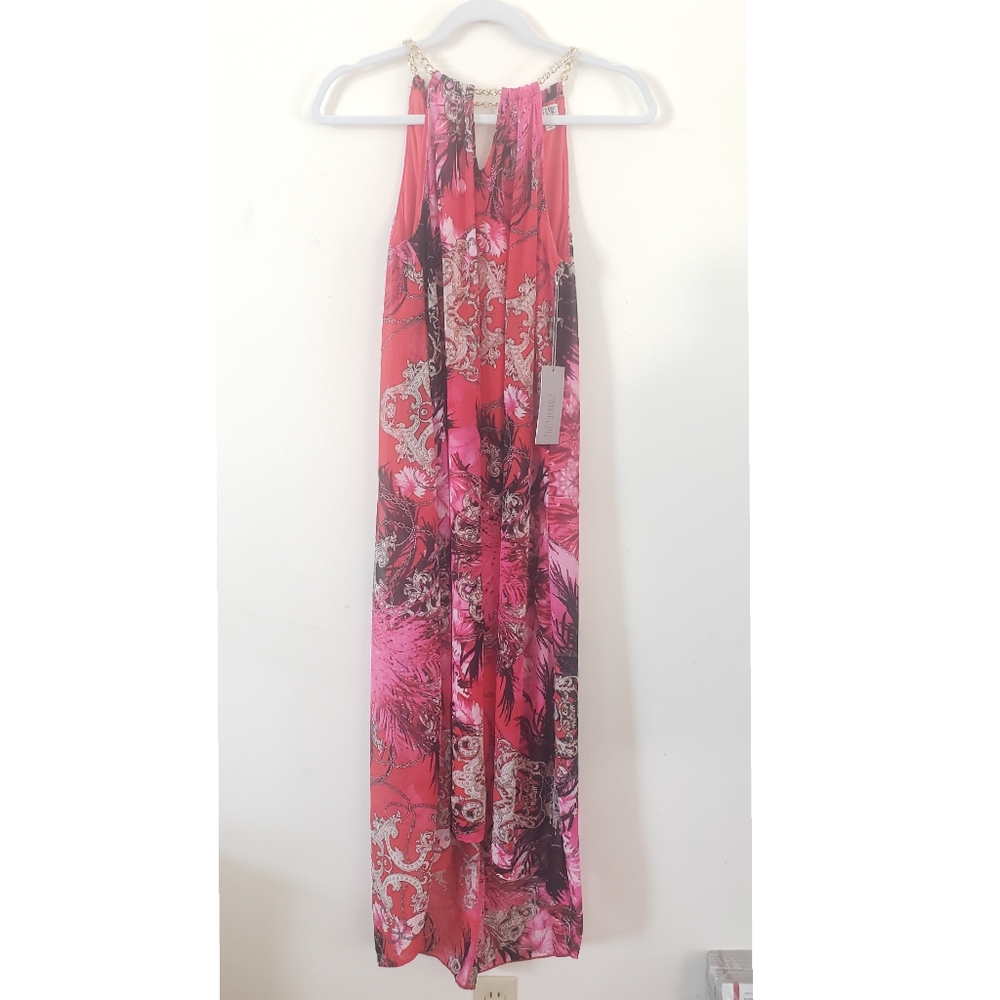 Red High-Low Midi Dress - Picture 2 of 6